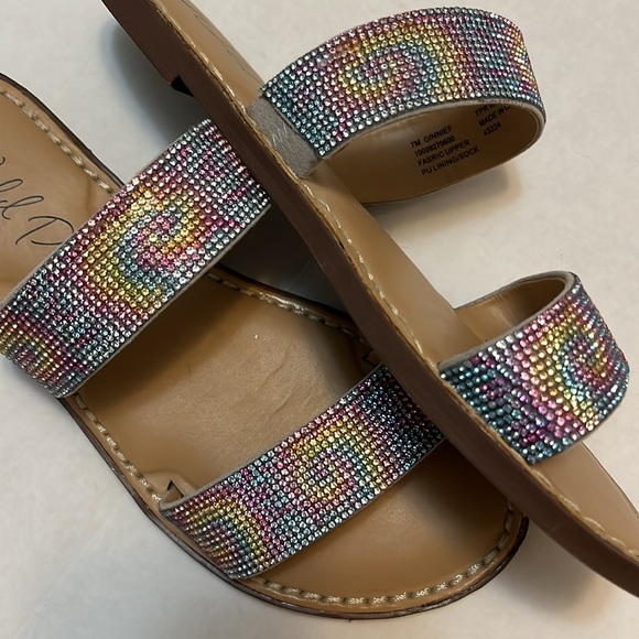 Wild Pair Colorful Beaded Sandals Size 7 - Picture 9 of 10